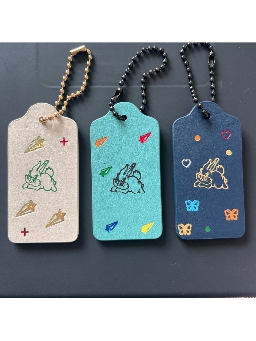 Coach x White Rabbit Candy Bunny Leather Tag Asia Exclusive -Price Firm Pick One